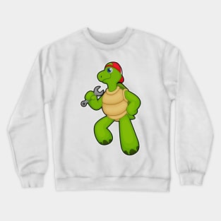 Turtle as Mechanic with Wrench & Cap Crewneck Sweatshirt